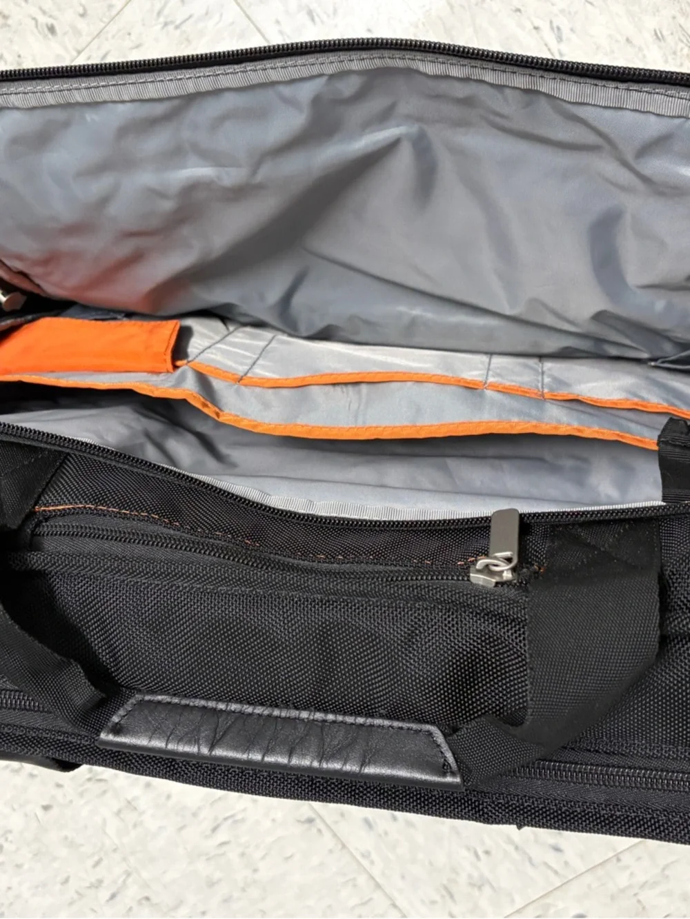 Lands' End Black Laptop Bag with Gold University Crest